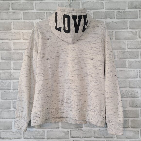 Reflex Gray Hoodie Sweatshirt Multicolor Stripe Love Graphic XL - Picture 2 of 7